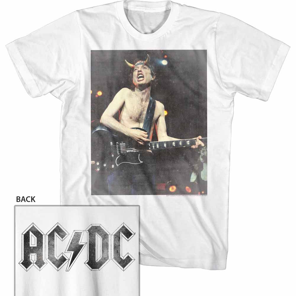 ACDC-ANGUS-WHITE ADULT S/S TSHIRT