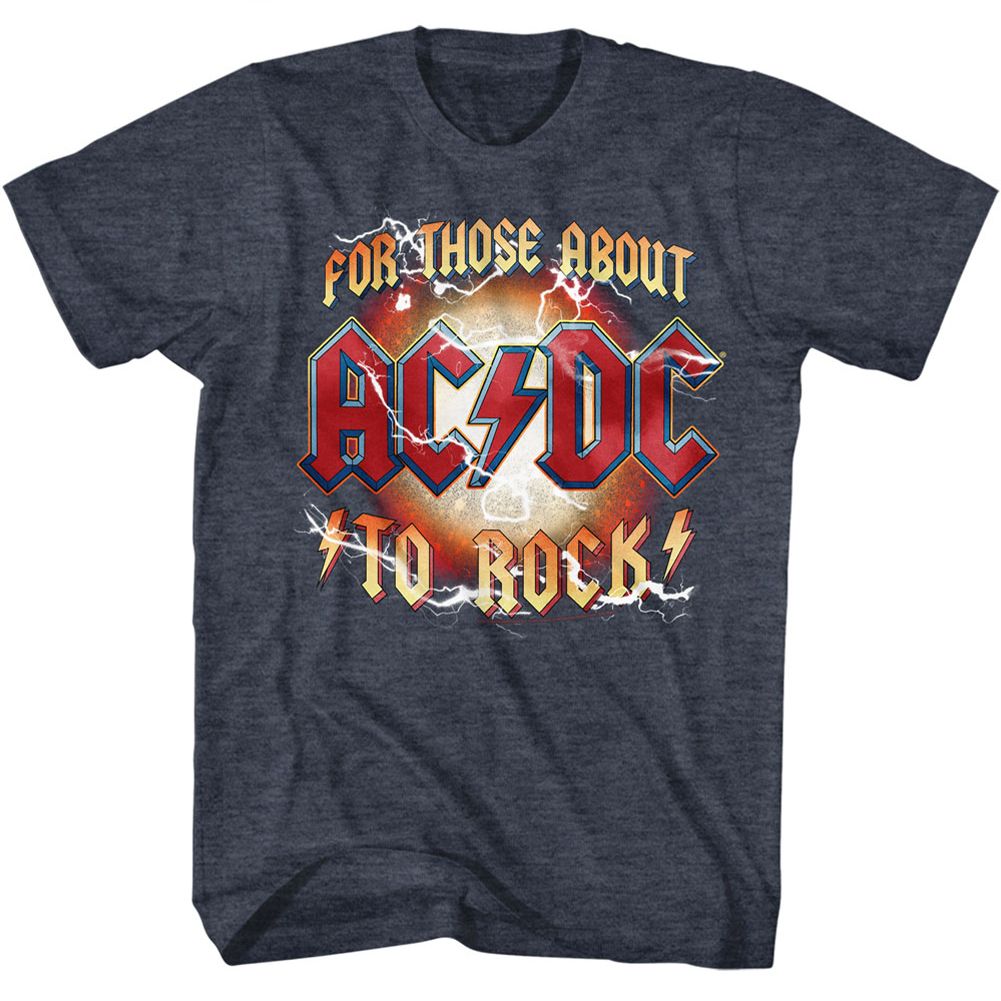 ACDC-RWB-NAVY HEATHER ADULT S/S TSHIRT