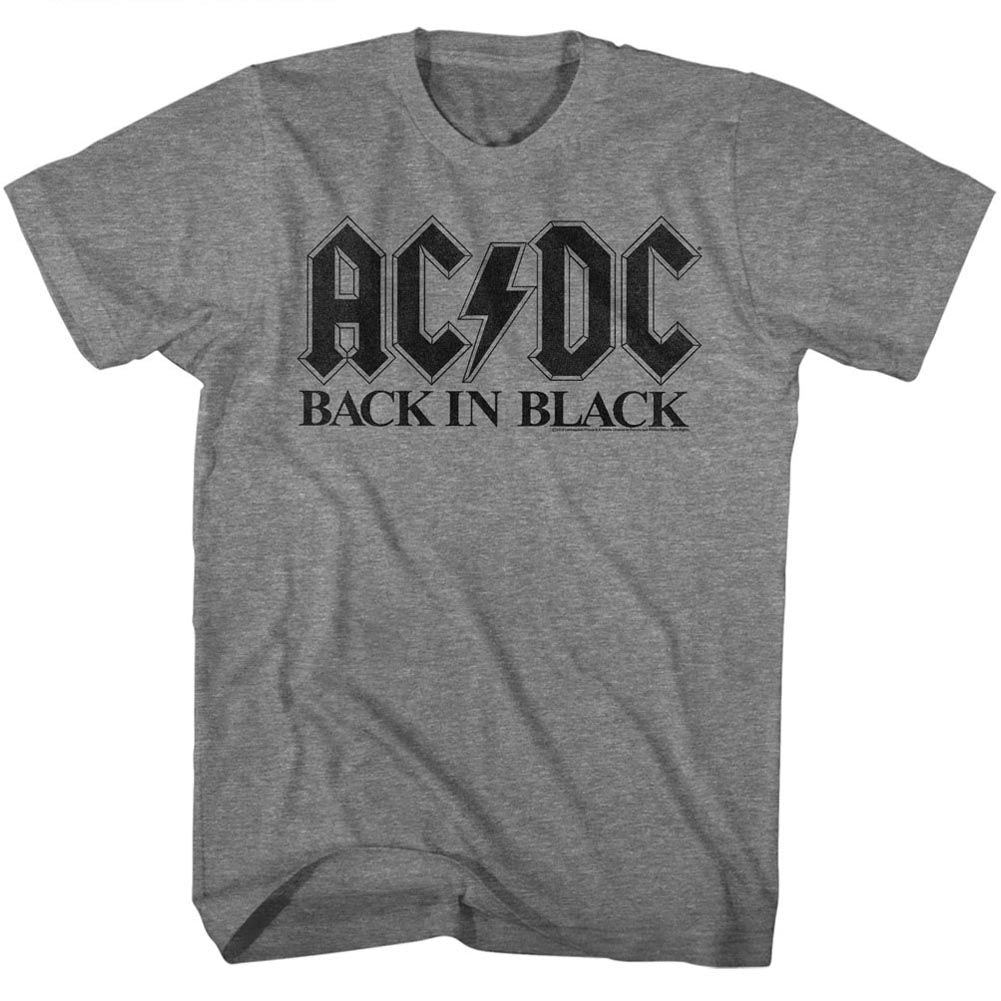 ACDC-BIB IN BLACK-GRAPHITE HEATHER ADULT S/S TSHIRT