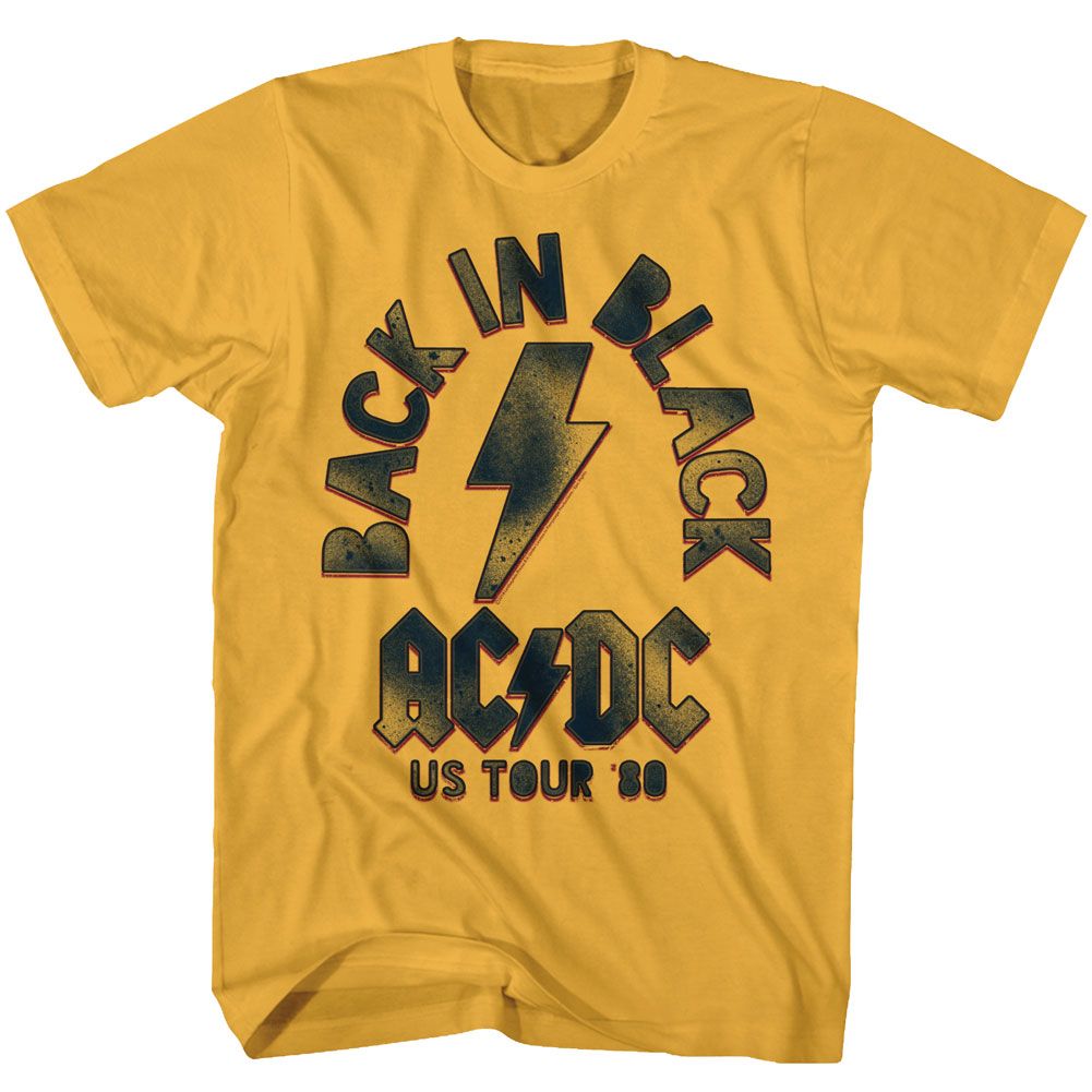 ACDC-BACK IN BLACK-GINGER ADULT S/S TSHIRT