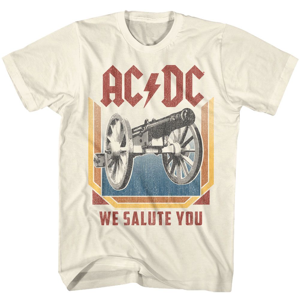 ACDC-SALUTE-NATURAL ADULT S/S TSHIRT