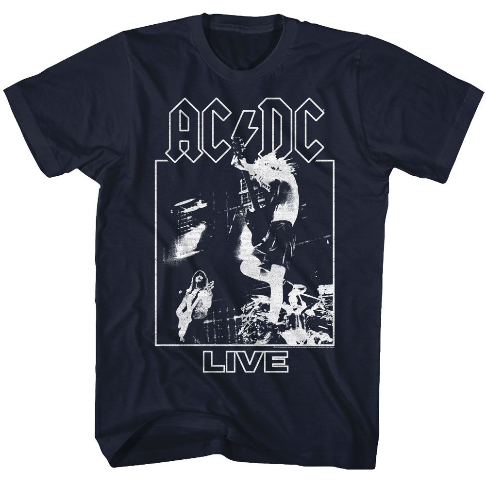 ACDC-LIVE-NAVY ADULT S/S TSHIRT