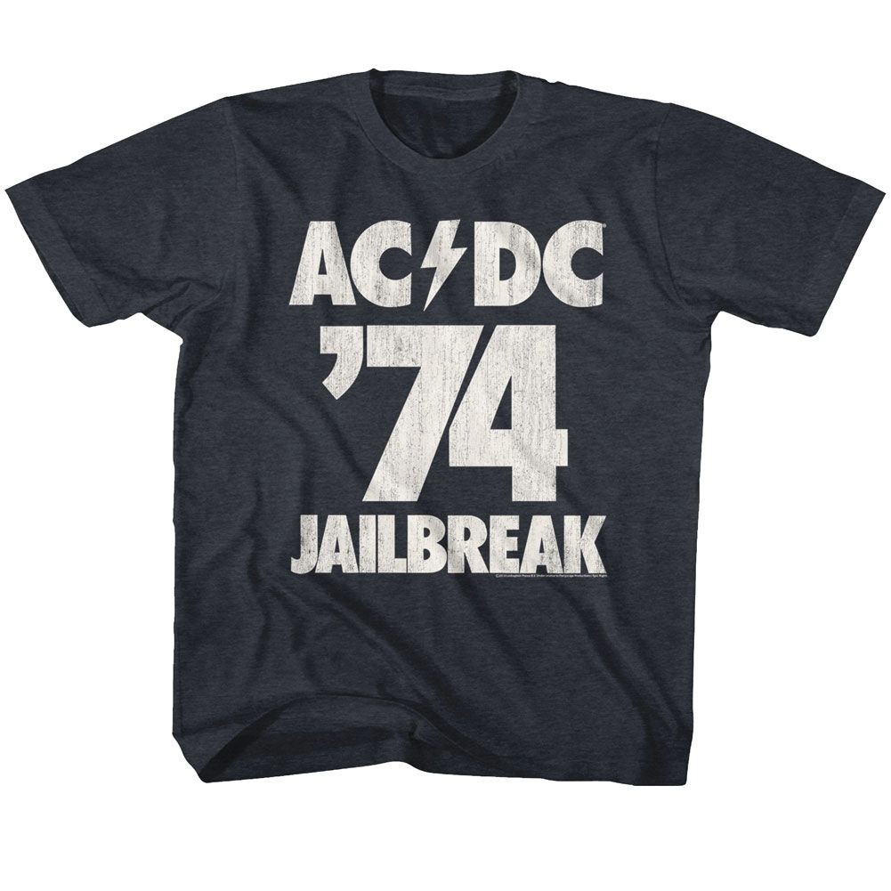 ACDC-JAILBREAK-VINTAGE NAVY YOUTH S/S TSHIRT