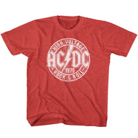 Thumbnail for ACDC-R&R-RED HEATHER TODDLER S/S TSHIRT