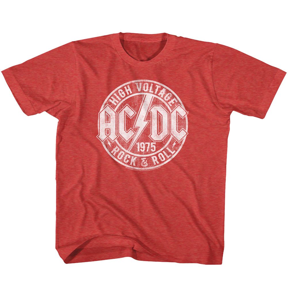 ACDC-R&R-RED HEATHER YOUTH S/S TSHIRT