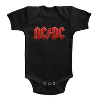 Thumbnail for ACDC-SOLID RED-BLACK INFANT S/S BODYSUIT