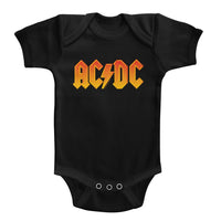 Thumbnail for ACDC-SOLID ORANGE-BLACK INFANT S/S BODYSUIT