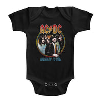 Thumbnail for ACDC-HIGHWAY TO HELL TRICOLOR-BLACK INFANT S/S BODYSUIT