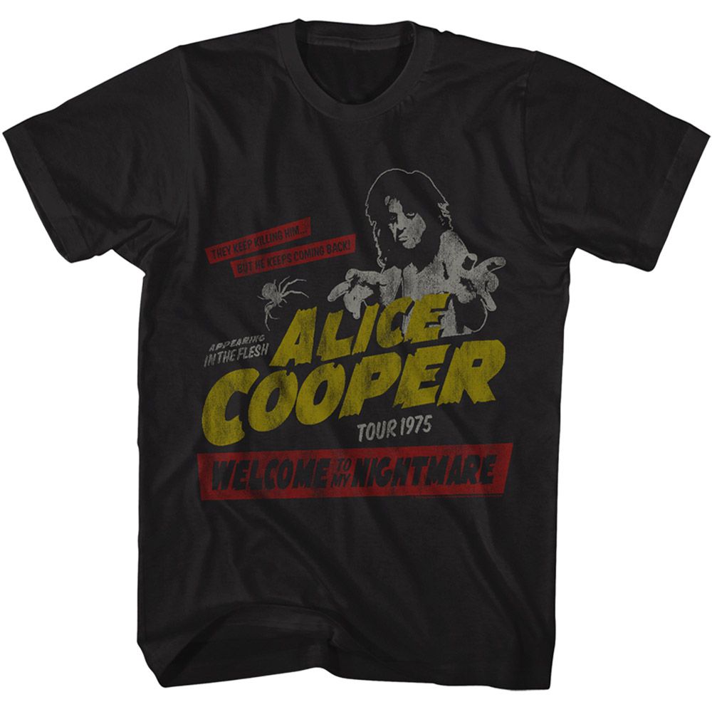 ALICE COOPER-ALICE COOPER WTMN TOUR 1975-BLACK ADULT S/S TSHIRT