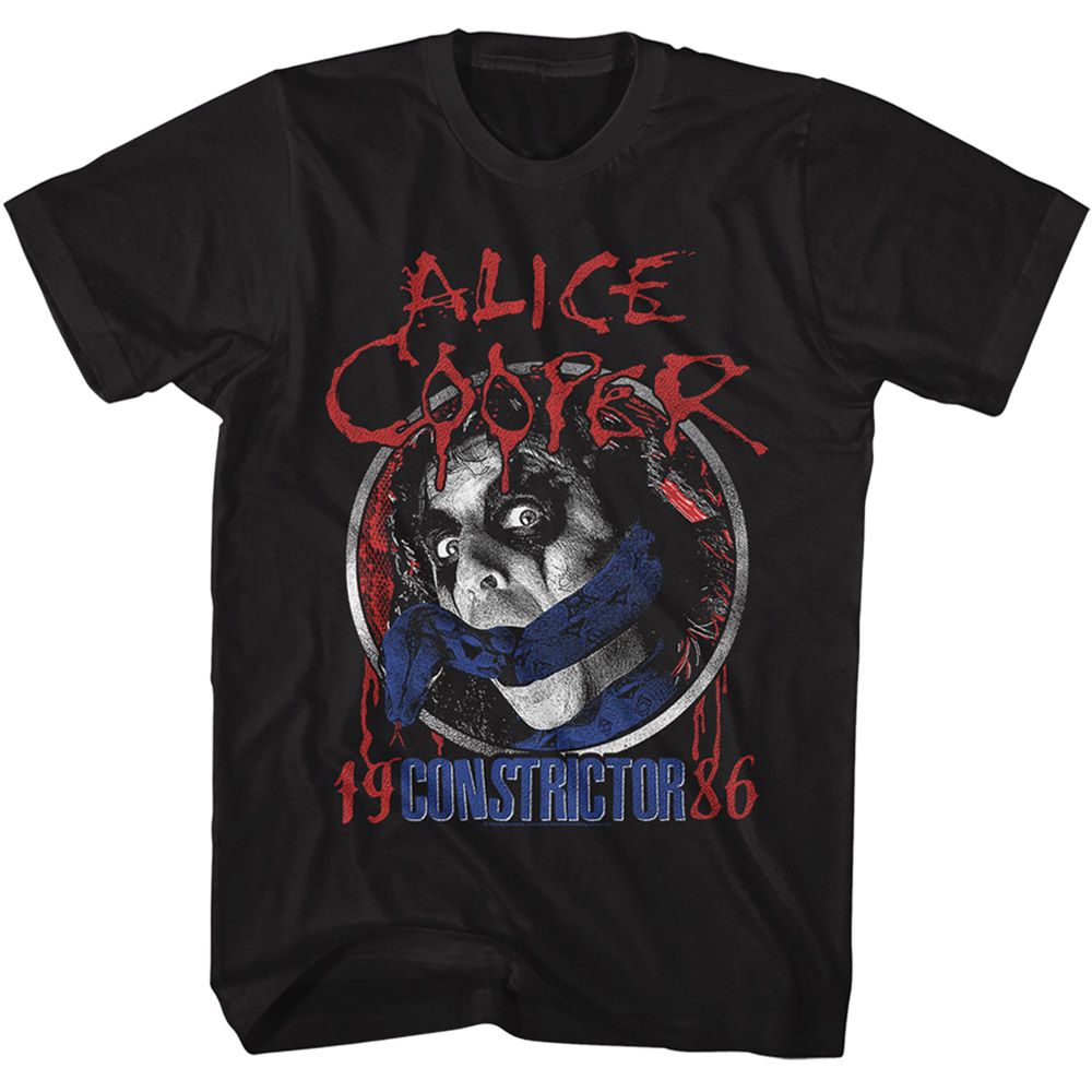 ALICE COOPER-ALICE COOPER CONSTRICTOR 1986-BLACK ADULT S/S TSHIRT
