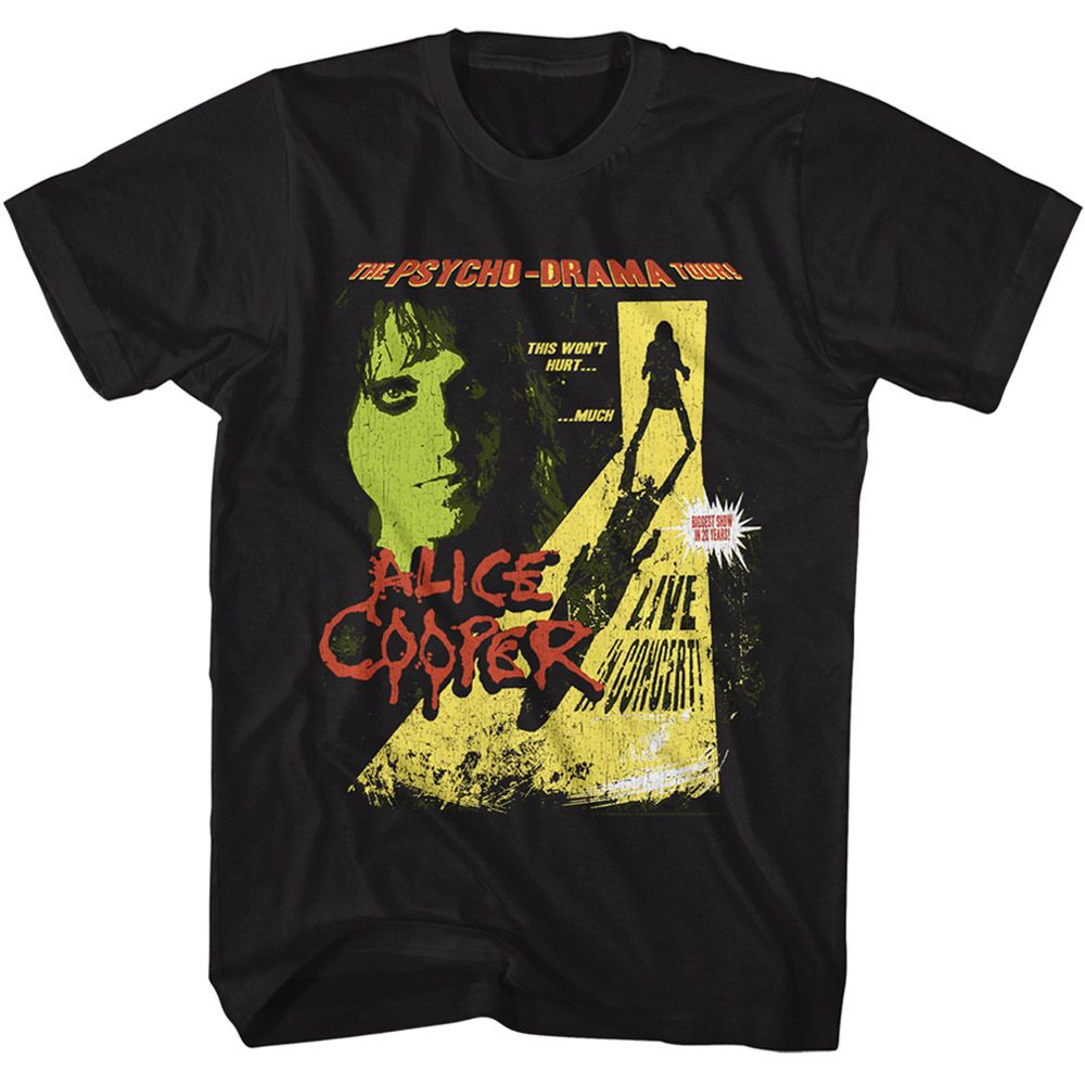 ALICE COOPER-ALICE COOPER THE PYSCHO DRAMA TOUR-BLACK ADULT S/S TSHIRT