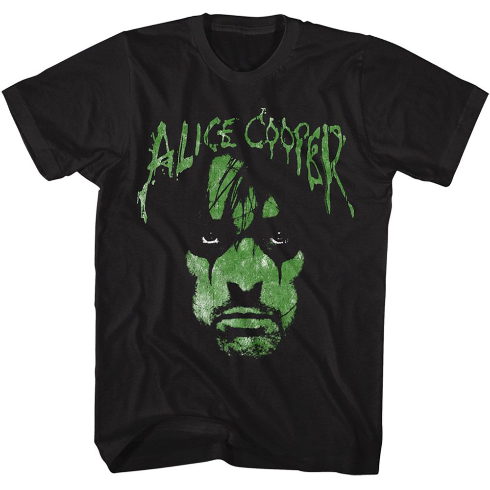 ALICE COOPER-ALICE COOPER ALIEN FACE-BLACK ADULT S/S TSHIRT