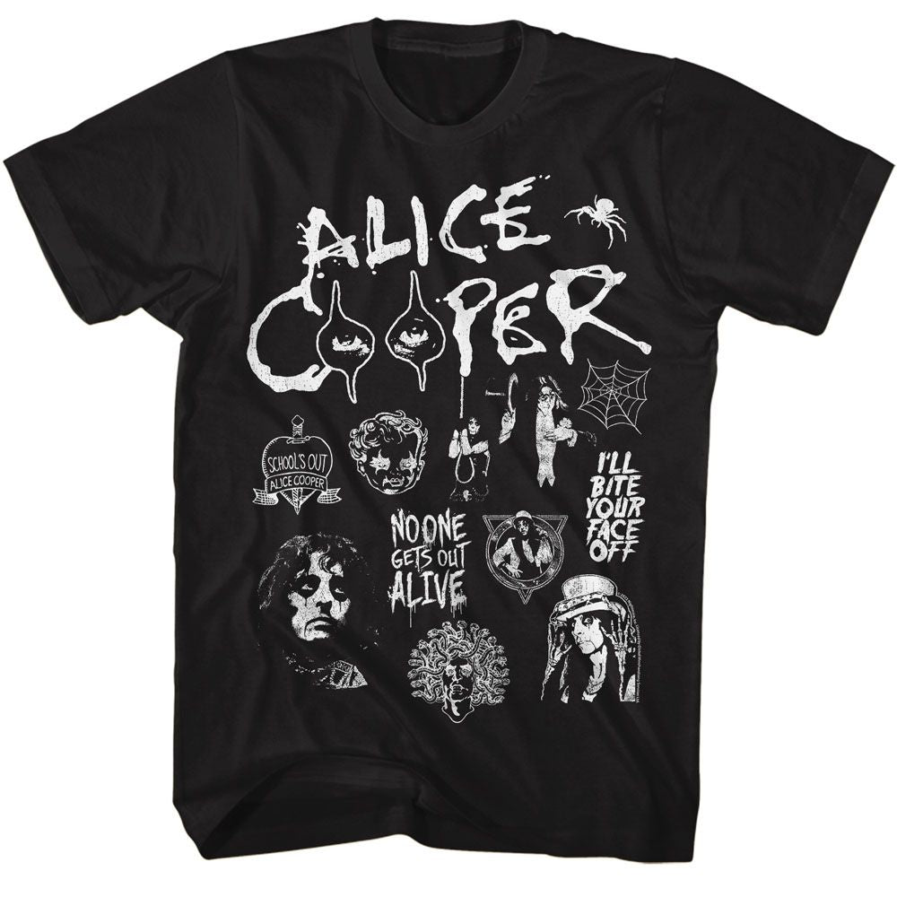 ALICE COOPER-ALICE COOPER COLLAGE-BLACK ADULT S/S TSHIRT