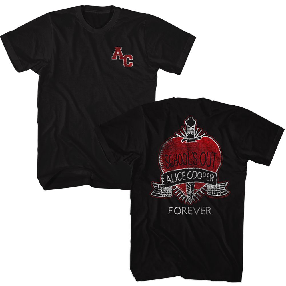 ALICE COOPER-ALICE COOPER SCHOOLS OUT VARSITY-BLACK ADULT S/S TSHIRT