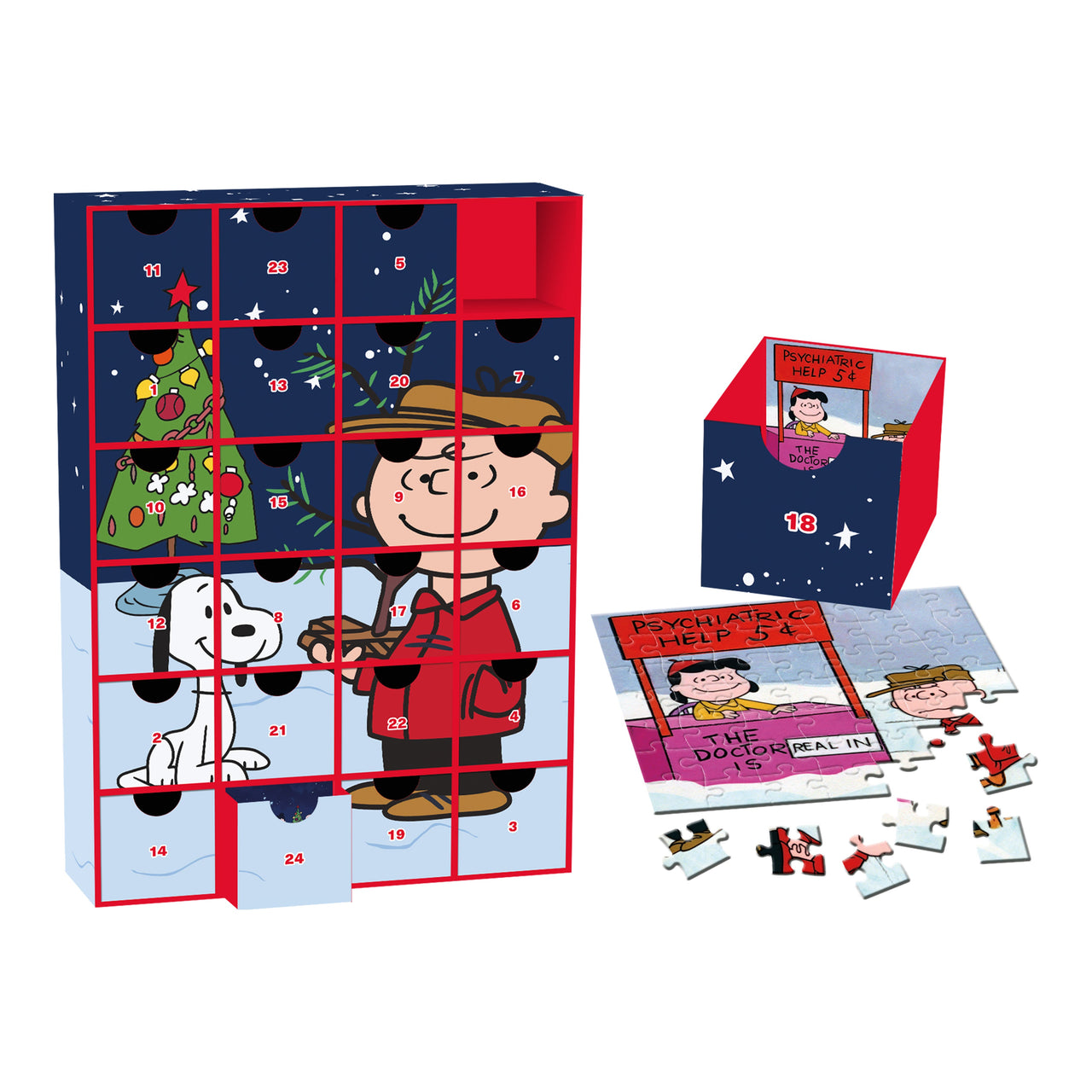 Peanuts Charlie Brown Advent Calendar Puzzle (24 Jigsaw Puzzles / 50 Pieces Each) – 3 PC PPK ($21.20 each)