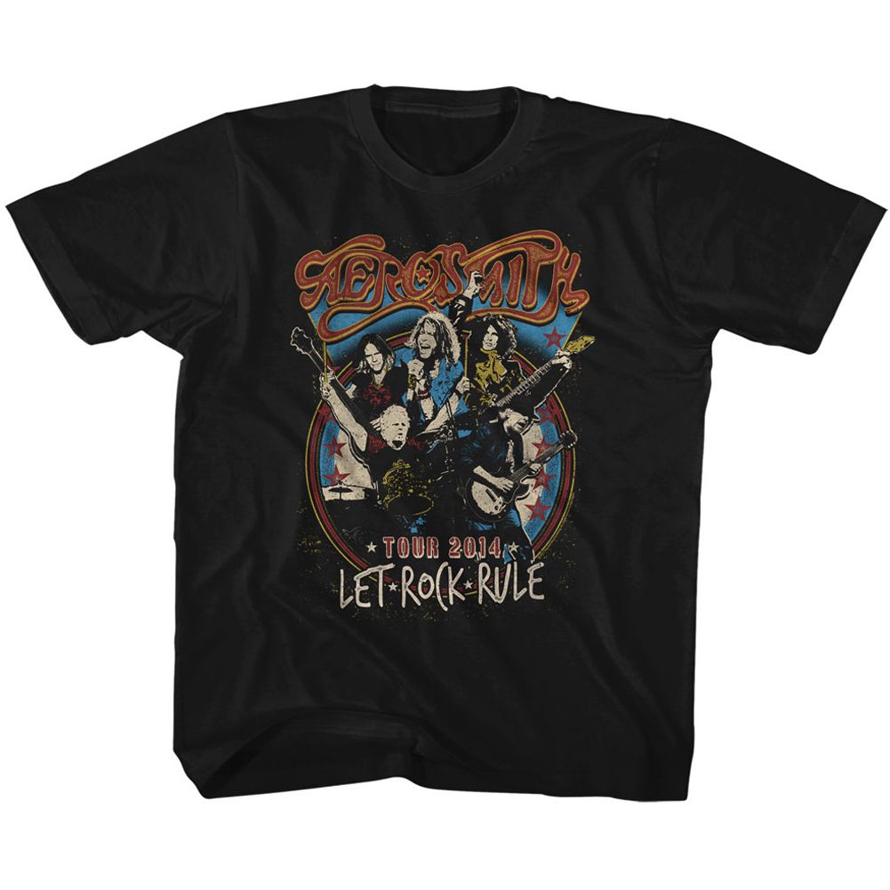AEROSMITH-LET ROCK RULE-BLACK YOUTH S/S TSHIRT