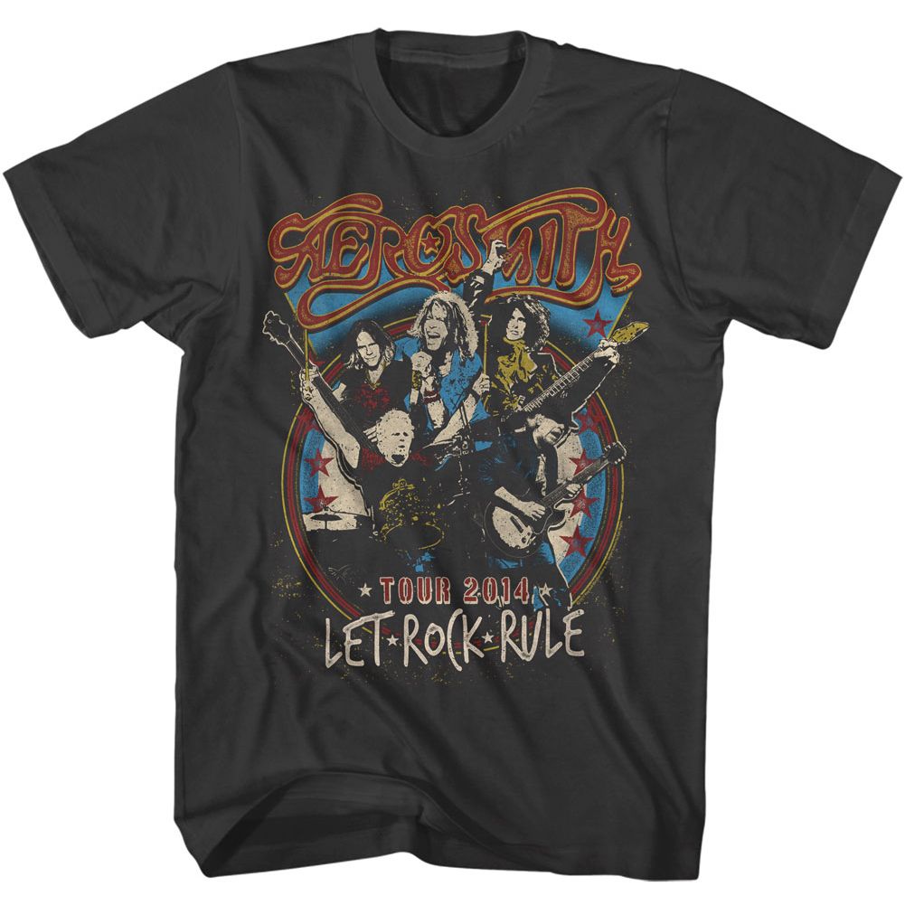 AEROSMITH-LET ROCK RULE-SMOKE ADULT S/S TSHIRT