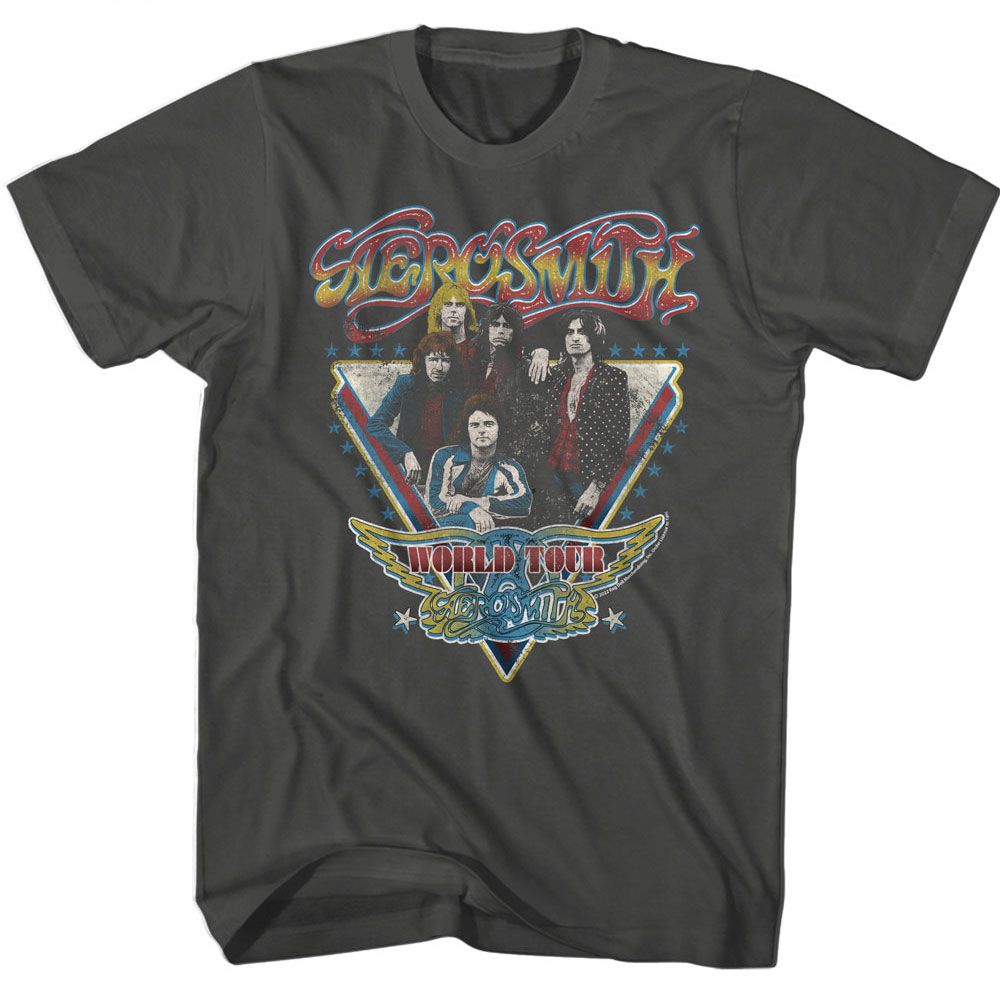 AEROSMITH-WORLD TOUR-SMOKE ADULT S/S TSHIRT