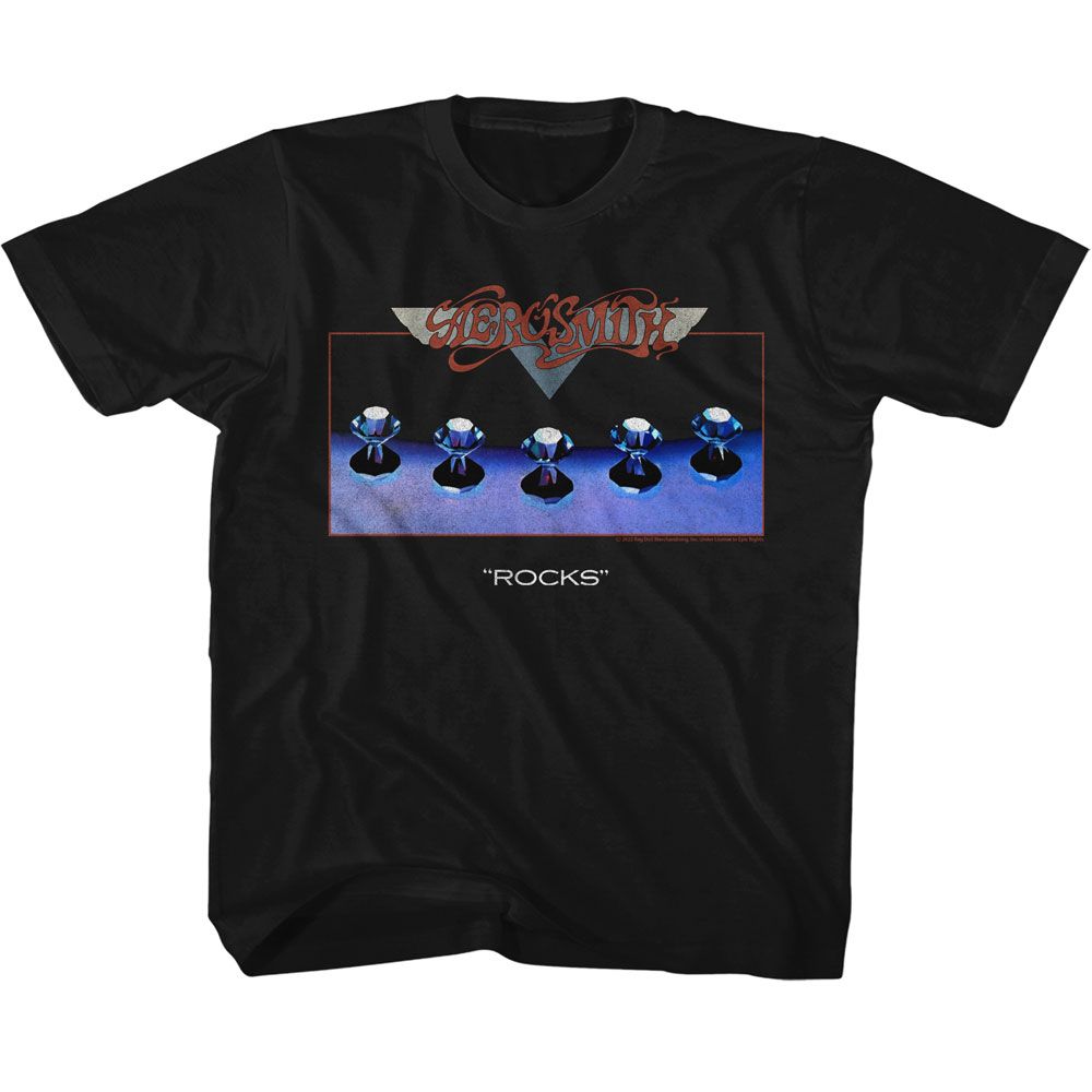 AEROSMITH-ROCKS-BLACK YOUTH S/S TSHIRT