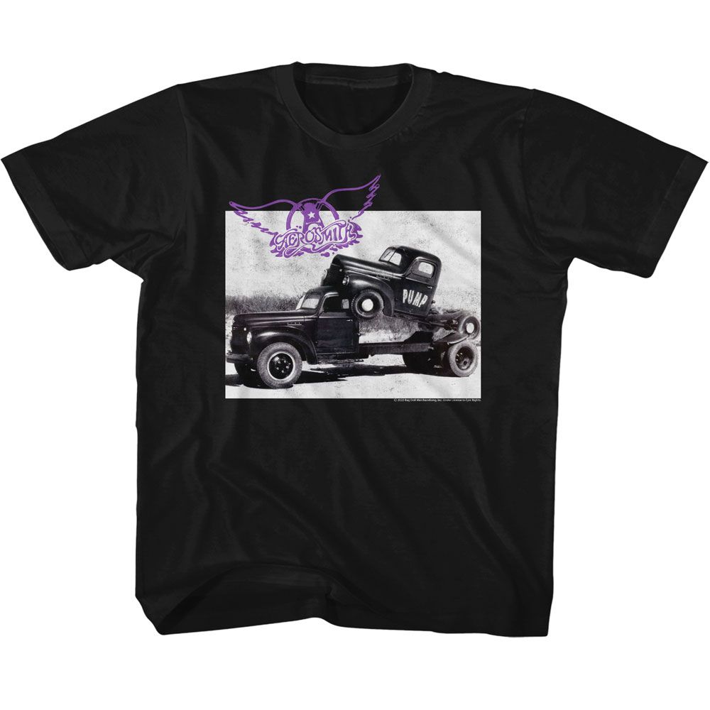 AEROSMITH-PUMP-BLACK YOUTH S/S TSHIRT