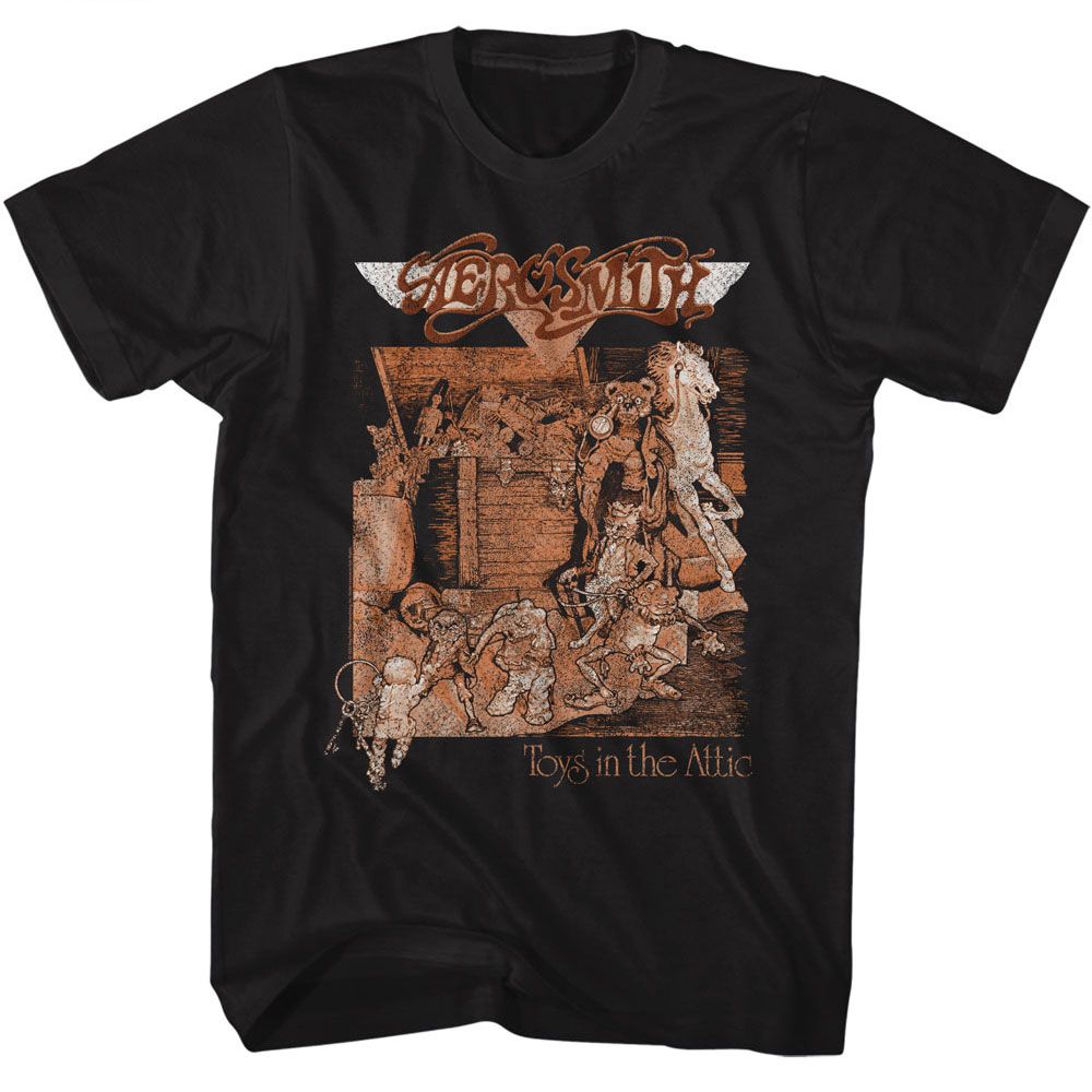 AEROSMITH-TOYS ALBUM COVER-BLACK ADULT S/S TSHIRT