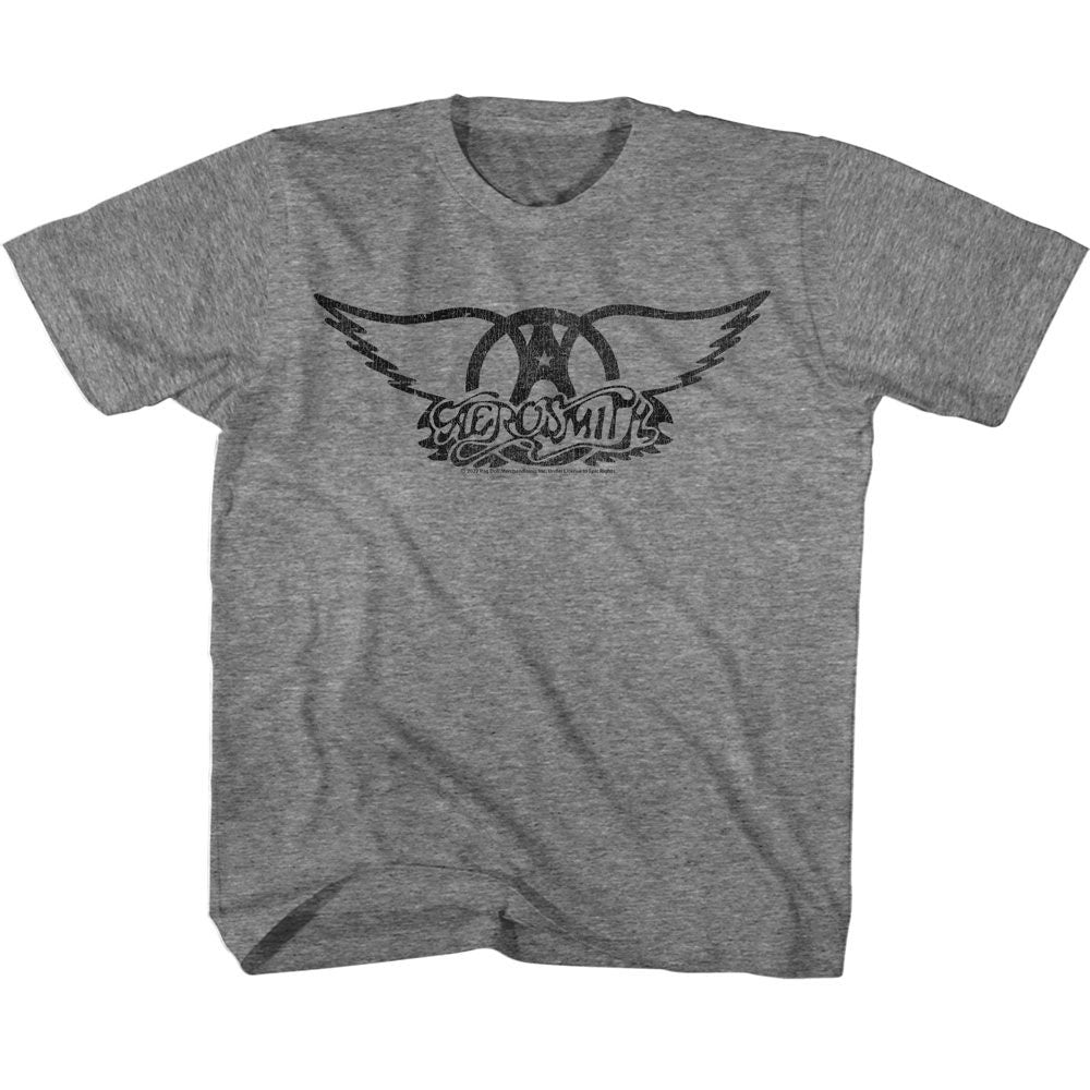 BLACK LOGO-GRAPHITE HEATHER YOUTH S/S TSHIRT