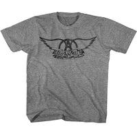 Thumbnail for BLACK LOGO-GRAPHITE HEATHER YOUTH S/S TSHIRT