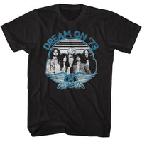 Thumbnail for AEROSMITH-DREAM ON BLUE AND WHITE-BLACK ADULT S/S TSHIRT