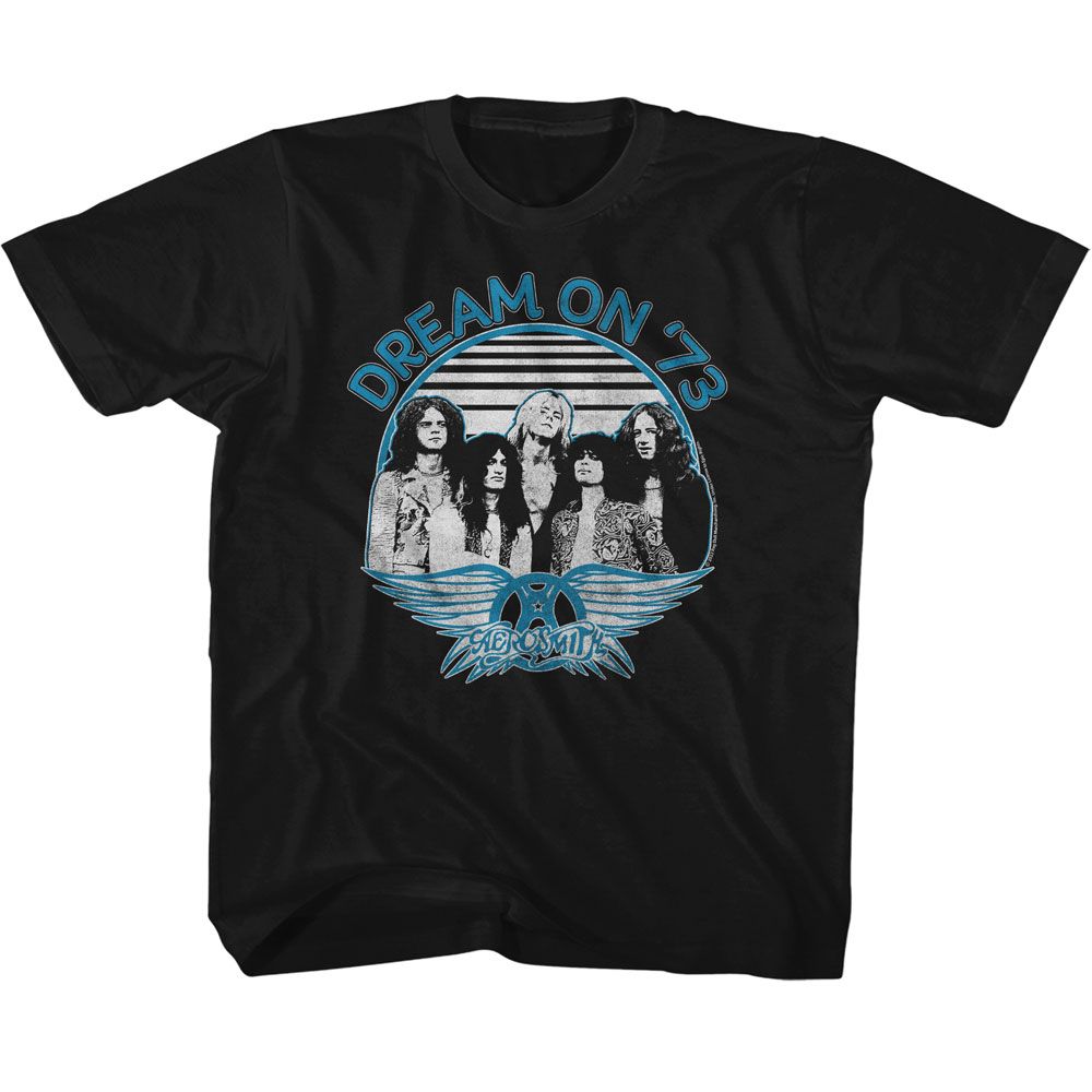 AEROSMITH-DREAM ON BLUE AND WHITE-BLACK TODDLER S/S TSHIRT