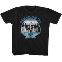 Thumbnail for AEROSMITH-DREAM ON BLUE AND WHITE-BLACK YOUTH S/S TSHIRT