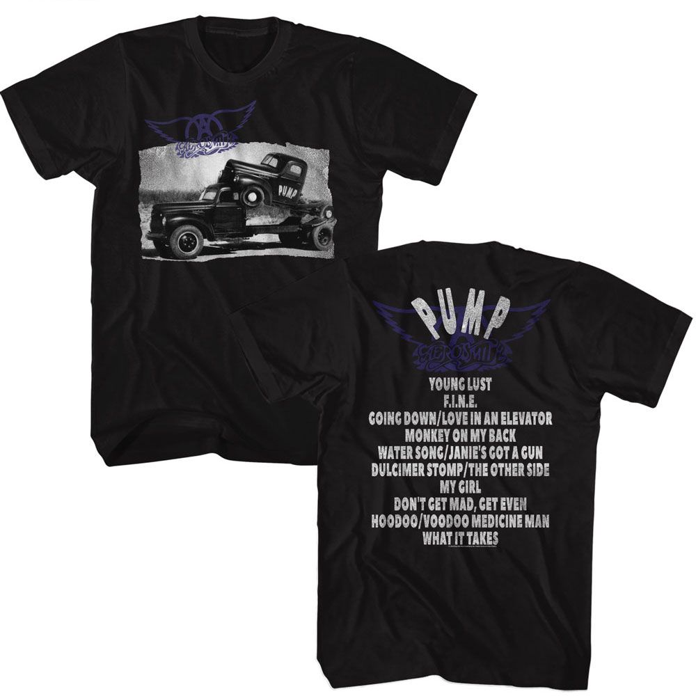 AEROSMITH-PUMP ALBUM-BLACK ADULT S/S TSHIRT