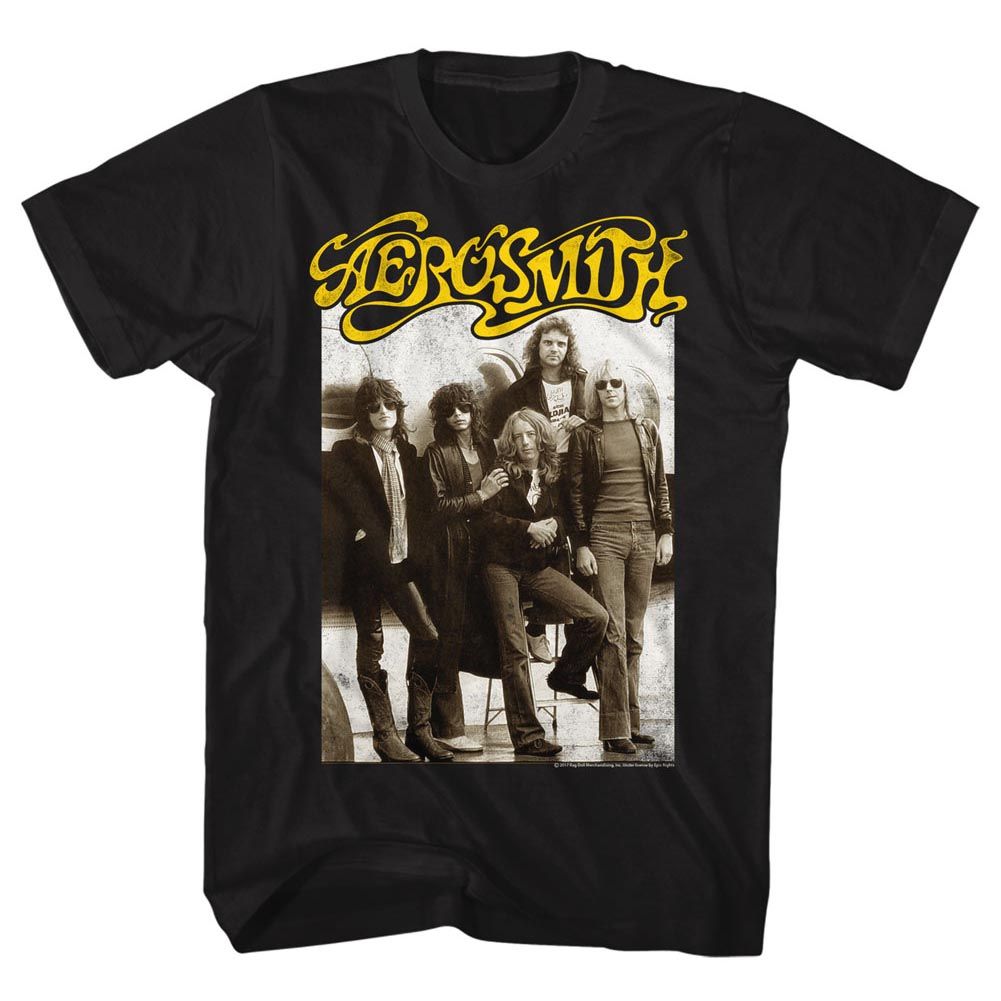 AEROSMITH-AEROPLANE-BLACK ADULT S/S TSHIRT