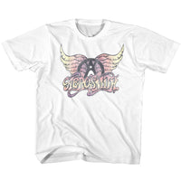 Thumbnail for AEROSMITH-FADED PINKS-WHITE YOUTH S/S TSHIRT