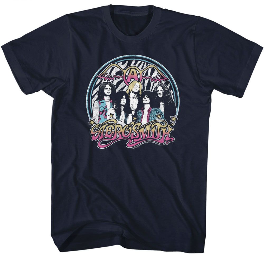 AEROSMITH-AEROGAUDY-NAVY ADULT S/S TSHIRT