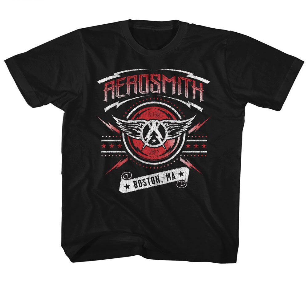 AEROSMITH-BOSTON 2015-BLACK YOUTH S/S TSHIRT