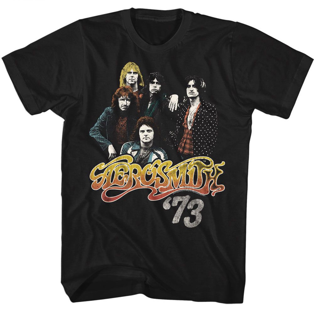 AEROSMITH-DREAM ON 73-BLACK ADULT S/S TSHIRT