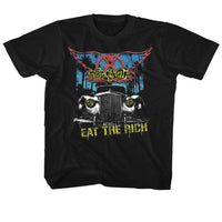 Thumbnail for AEROSMITH-EAT THE RICH CAR-BLACK YOUTH S/S TSHIRT