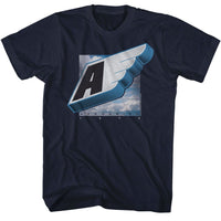 Thumbnail for AEROSMITH-1973 WING-NAVY ADULT S/S TSHIRT