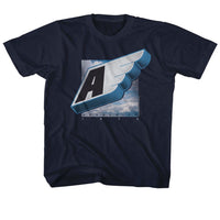 Thumbnail for AEROSMITH-1973 WING-NAVY YOUTH S/S TSHIRT