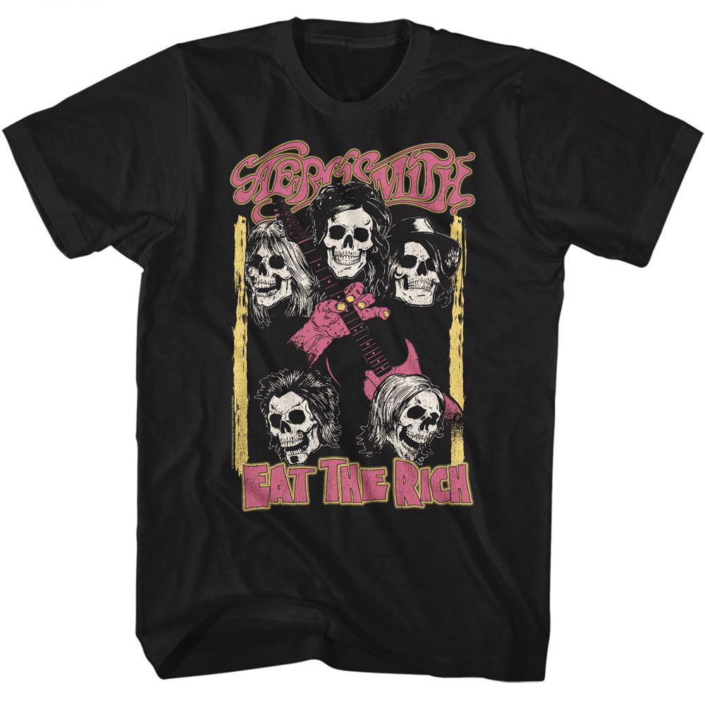 AEROSMITH-AEROSMITH SKULLS RECOLOR-BLACK ADULT S/S TSHIRT