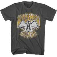 Thumbnail for AEROSMITH-AEROSMITH VTG LOGO BOSTON-SMOKE ADULT S/S TSHIRT