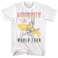 Thumbnail for AEROSMITH-AEROSMITH JUST PUSH PLAY-WHITE ADULT S/S TSHIRT