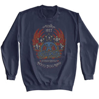 Thumbnail for AEROSMITH-AEROSMITH TOUR 1977 DISTRESSY-NAVY ADULT L/S SWEATSHIRT