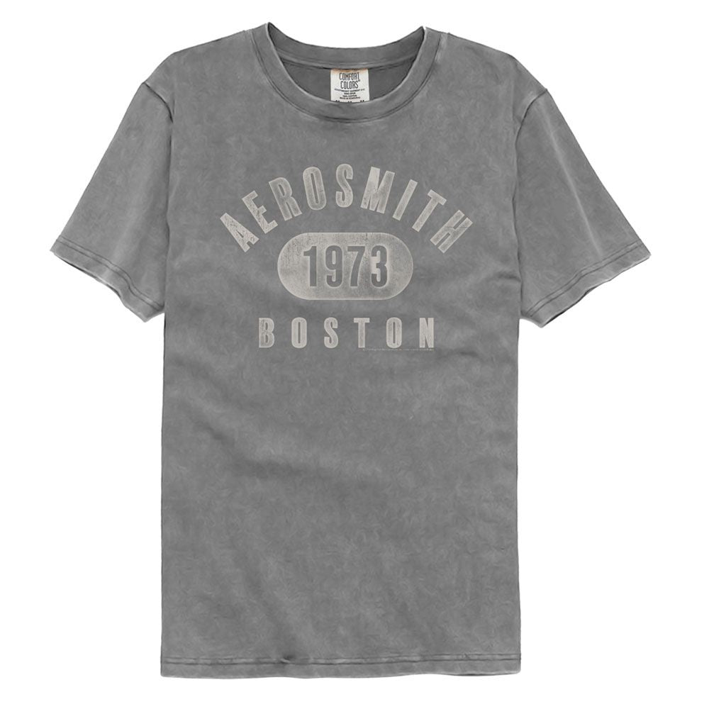 AEROSMITH-AEROSMITH 1973 BOSTON-GRAY ADULT S/S COMFORT COLOR TSHIRT