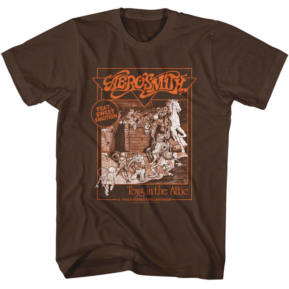 AEROSMITH-AEROSMITH TOYS 8 TRACK-DARK CHOCOLATE ADULT S/S TSHIRT