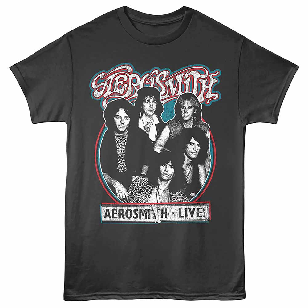 Aerosmith Weathered Circle Adult T-Shirt