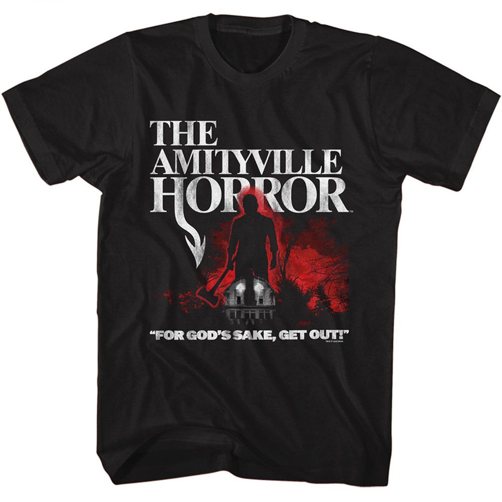 AMITYVILLE HORROR-AMITYVILLE HORROR LUTZ WITH AXE SHADOW-BLACK ADULT S/S TSHIRT
