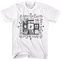 Thumbnail for ALICE IN CHAINS-ALICE IN CHAINS MULTI ALBUM ART-WHITE ADULT S/S TSHIRT