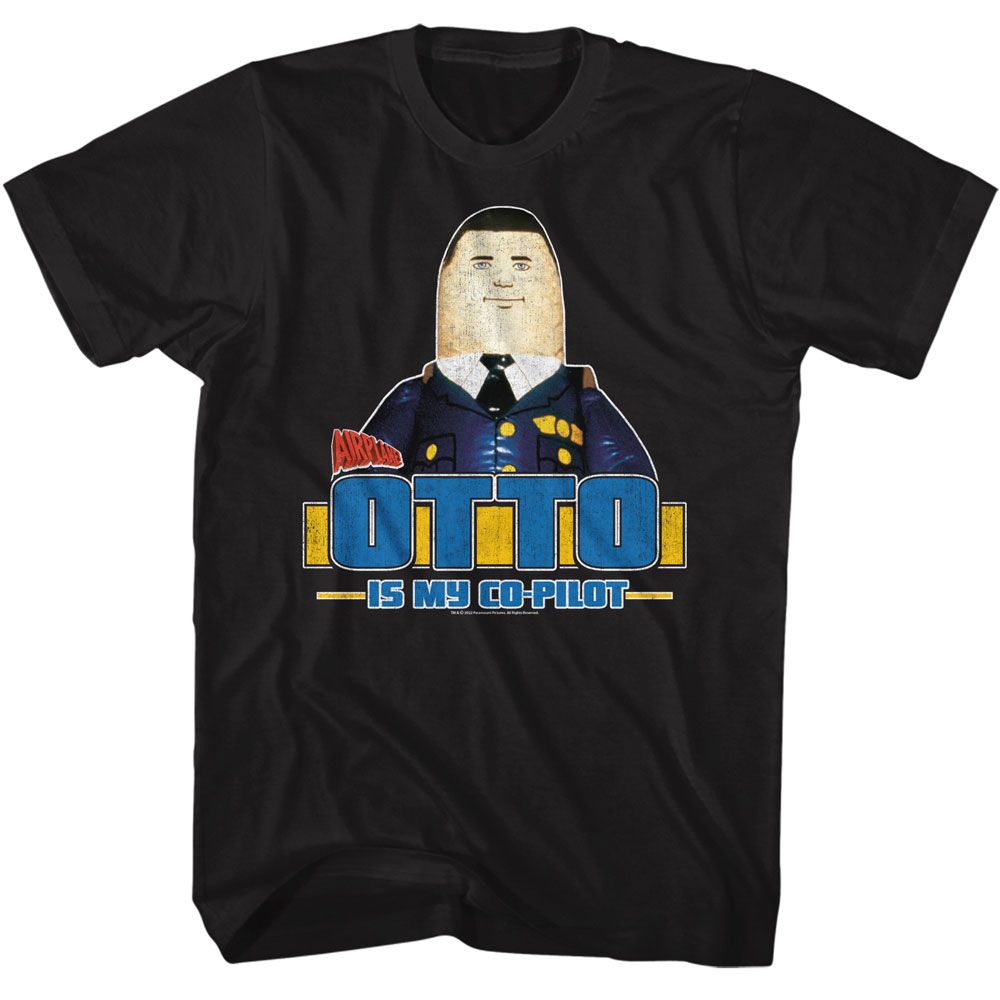 AIRPLANE-AIRPLANE OTTO-BLACK ADULT S/S TSHIRT