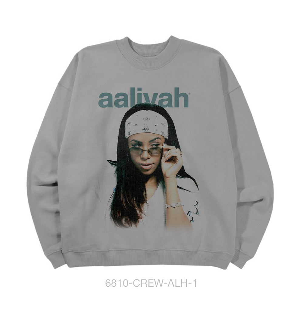 Aaliyah Glasses & Bandana Crewneck Fleece